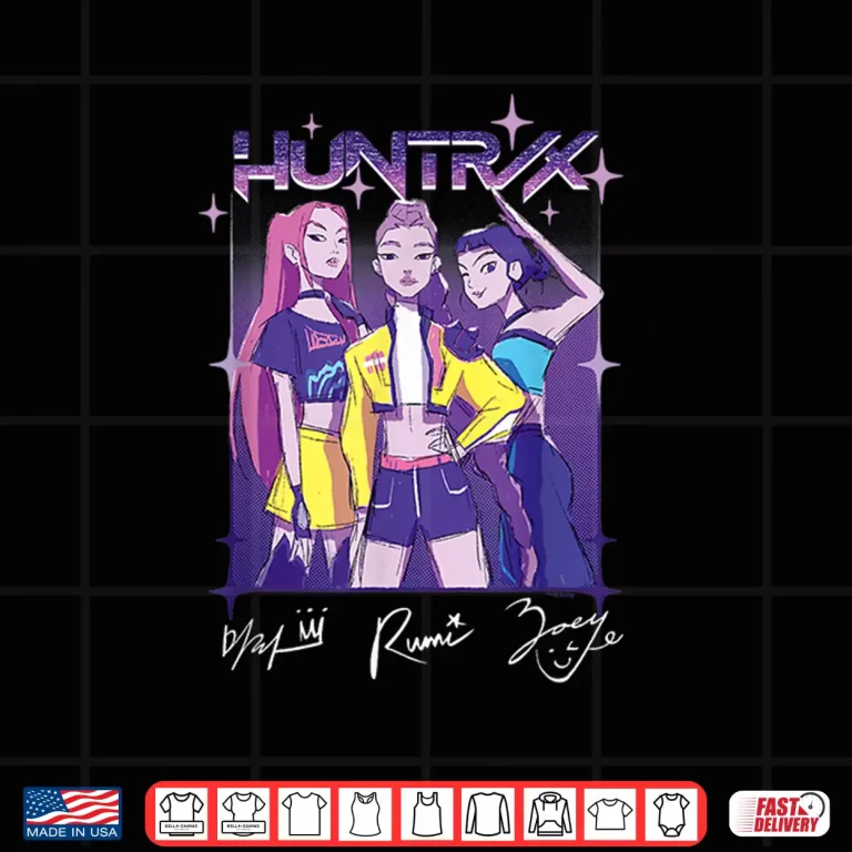 Design Huntrix Team Drawing KPop Demon Hunters Shirt