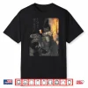 Black Cat Samurai Dinosaur Sea Wave Shirt