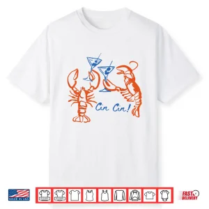 Martini Red Lobster Fisherman Aesthetic Summer Cocktail Shirt