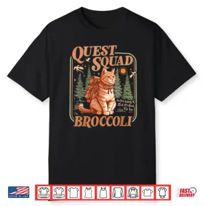 Quest Fantasy Squad Broccoli Kitten Funny Cat Shirt