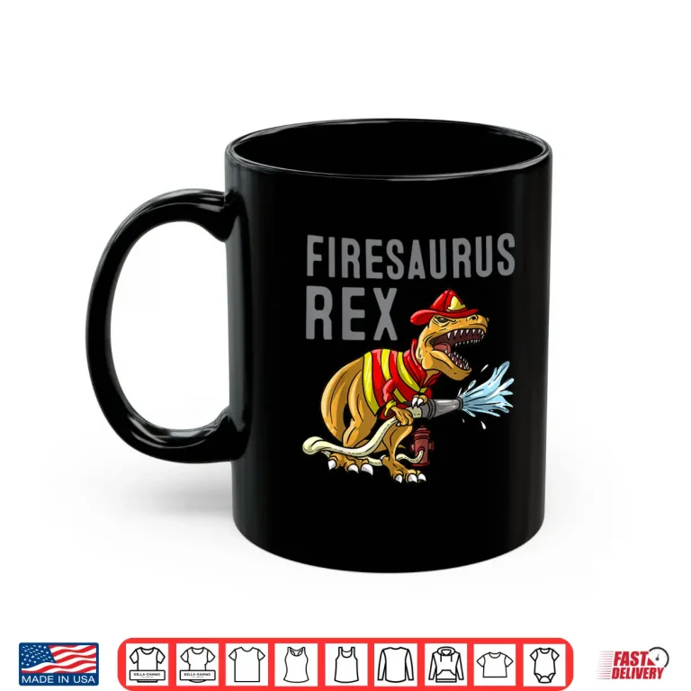 Mug Firefighter Art For Kids Toddlers Fireman Firefighter Shirt