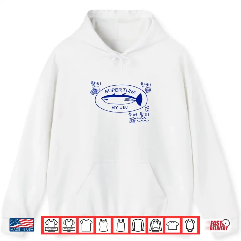 Hoodie Super Tuna Drawing Tuna Fish Jin Super Tuna Kpop Shirt