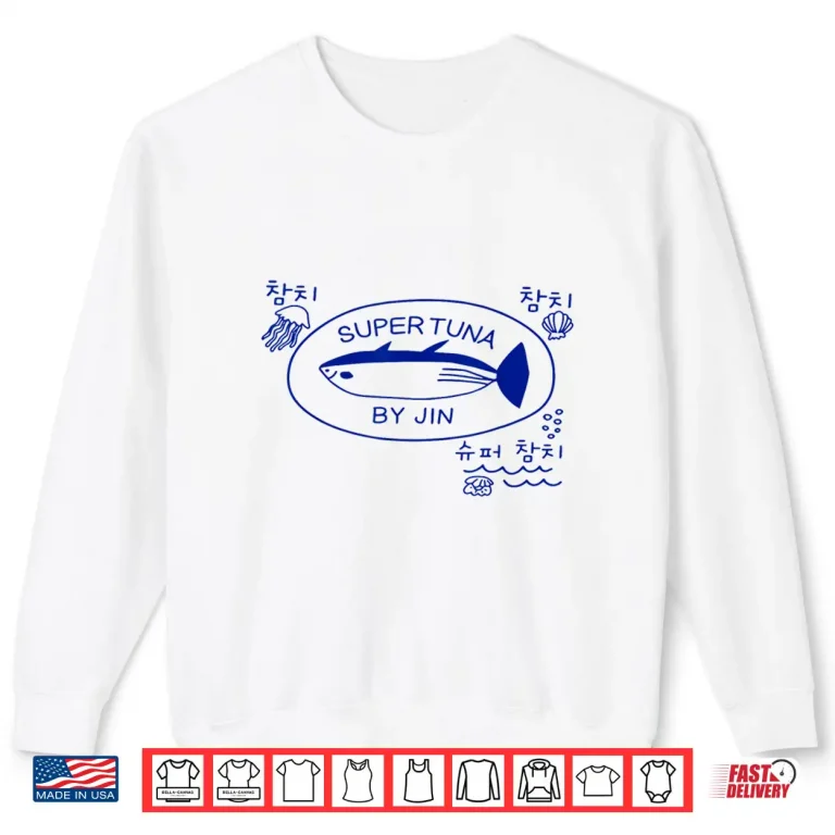 Sweatshirt Super Tuna Drawing Tuna Fish Jin Super Tuna Kpop Shirt