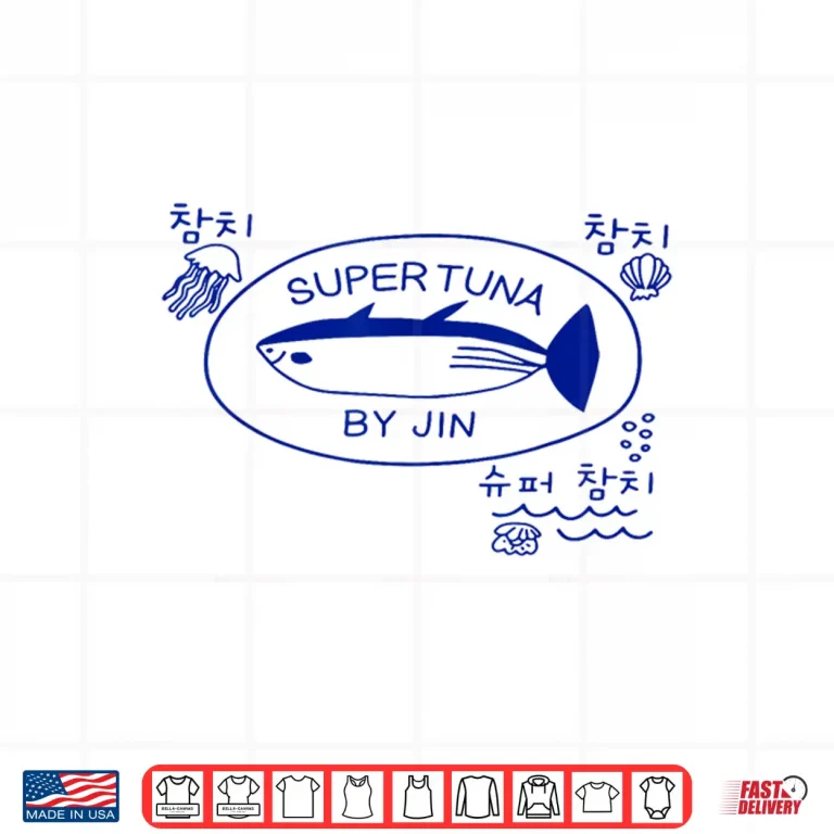 Design Super Tuna Drawing Tuna Fish Jin Super Tuna Kpop Shirt