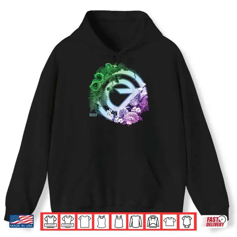 Hoodie Wicked For Good Oz Logo Floral and Vine Shirt
