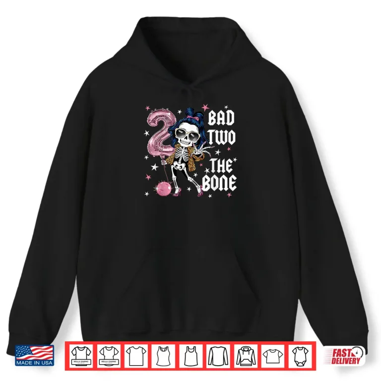 Hoodie Bad Two The Bone Party Decorations 2nd Birthday Shirt