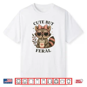 Cute Feral Funny Colourful Racoon With Sunglasses Racoon Shirt