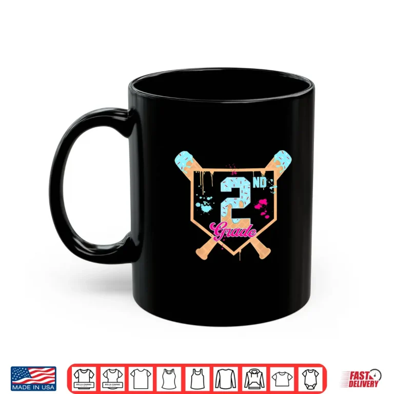 Mug First Day of Second 2nd Grade Baseball Ice Cream Drip Boy Shirt