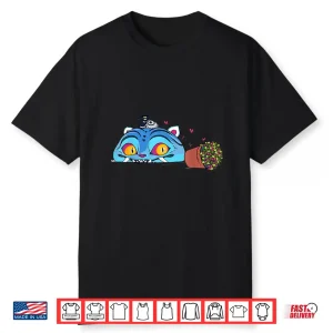 Funny Blue Tiger And Bird Cute Kpop Demon Hunters Shirt