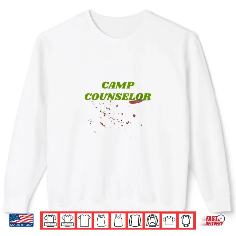Sweatshirt Horror Fan 80s Movie Camp Counselor Blood Halloween Costume Shirt