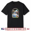 Stay Positive Shark Attack Sarcastic Retro Funny Adult Humor Shirt