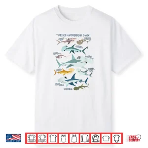 Types Of Hammerhead Shark Guide Shirt