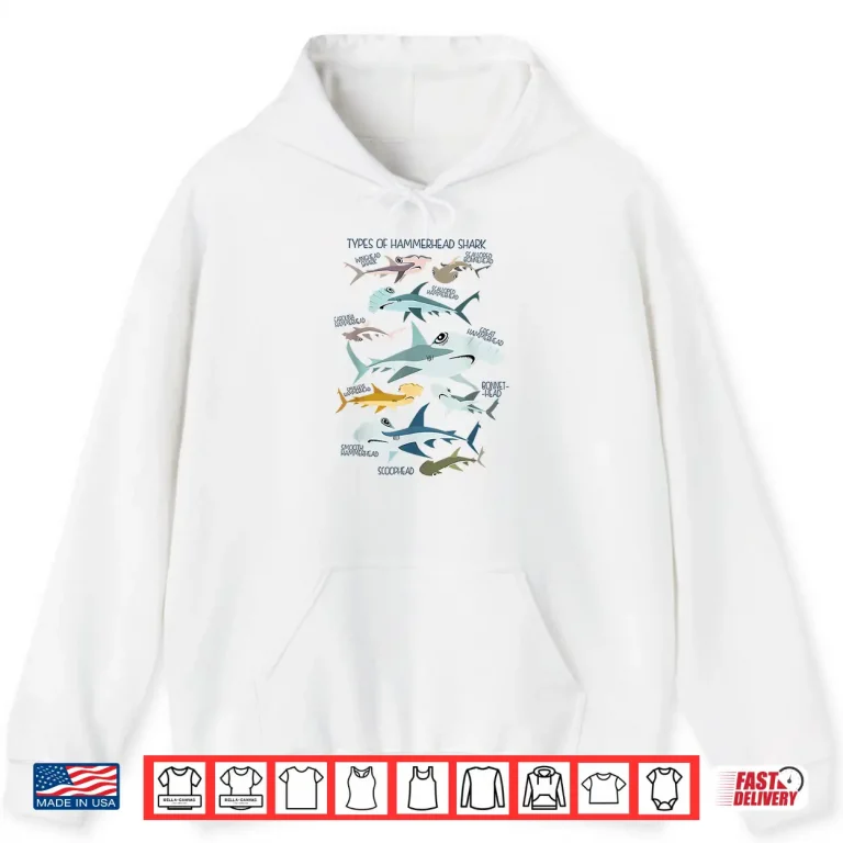 Hoodie Types Of Hammerhead Shark Guide Shirt