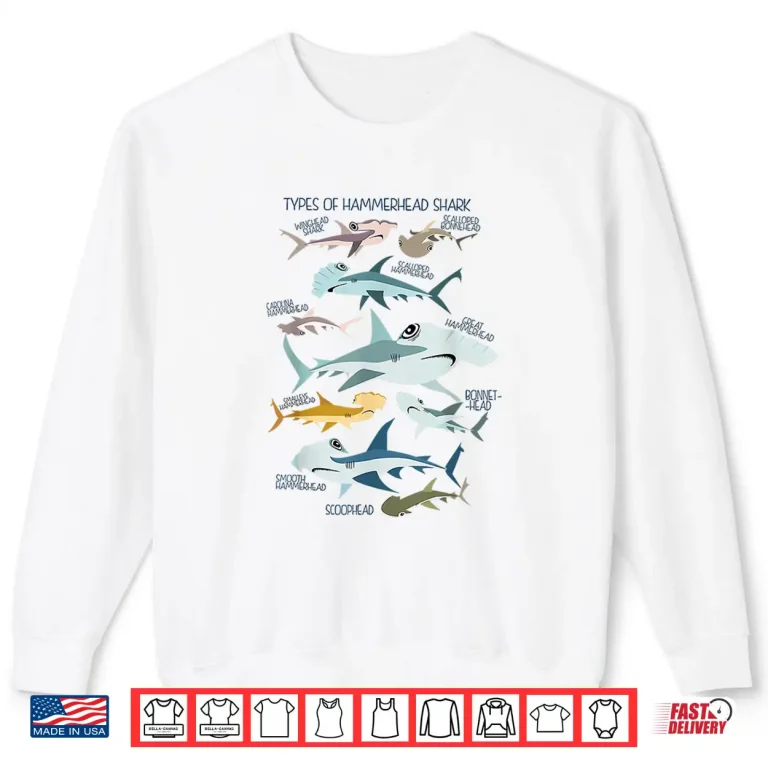 Sweatshirt Types Of Hammerhead Shark Guide Shirt
