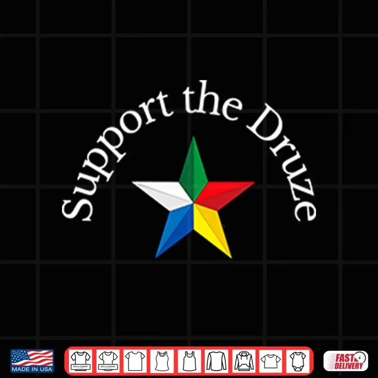 Design Support The Druze Traditional Flag Star Culture Pride Shirt 1