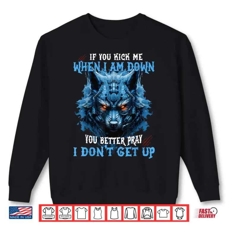 Sweatshirt If You Kick Me When Im Down You Better Pray I Dont Get Up Shirt
