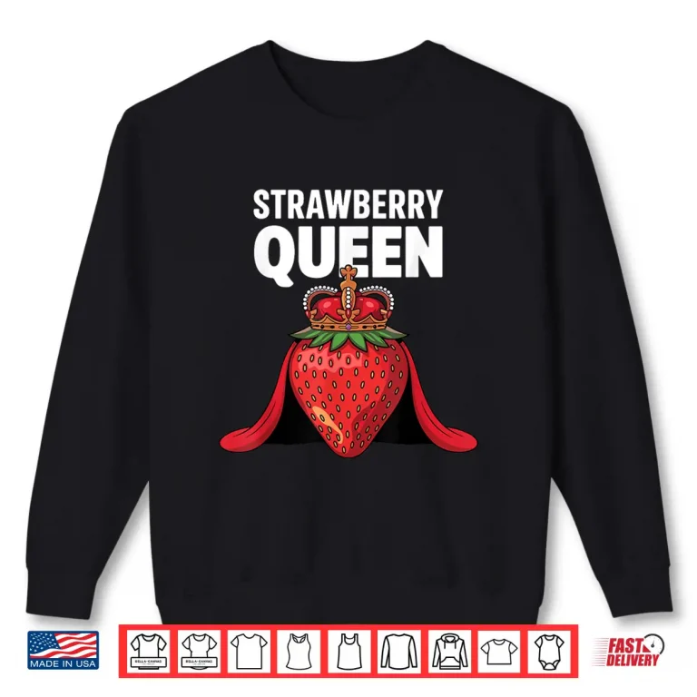 Sweatshirt Strawberry Art For Women Girls Fruit Strawberry Lover Shirt