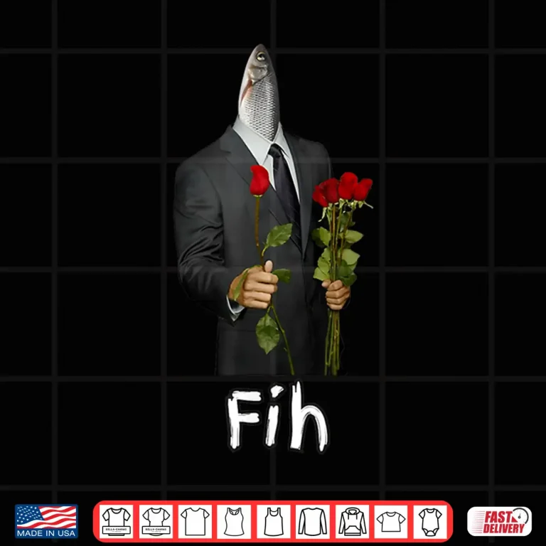 Design Fih Gentleman Funny Misspelled Fish Meme Fih Calling Humor Shirt