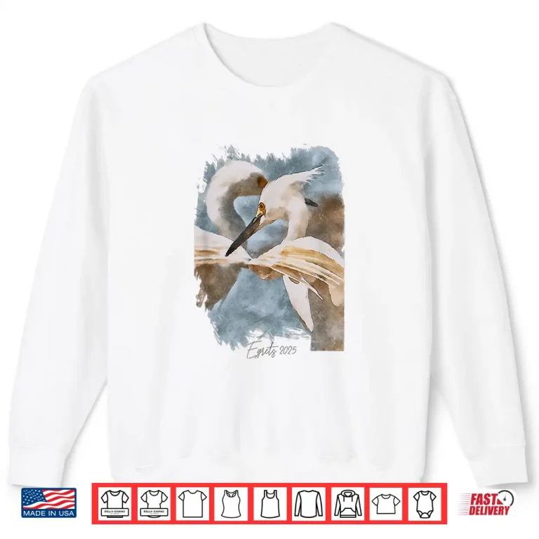 Sweatshirt Original Photograph Egrets. Shirt