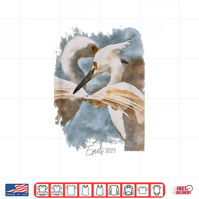 Design Original Photograph Egrets. Shirt
