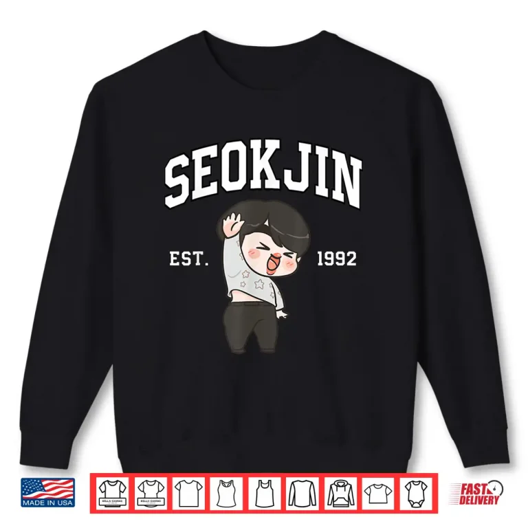 Sweatshirt SeokJin EST 1992 Cute Chibi Style Fans Gift Shirt