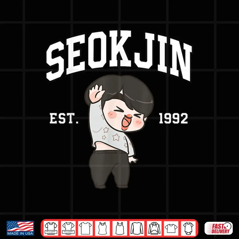 Design SeokJin EST 1992 Cute Chibi Style Fans Gift Shirt