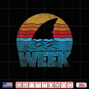 Design Shark Fin Week 2025 Shark Lover Ocean Wildlife Summer Shirt