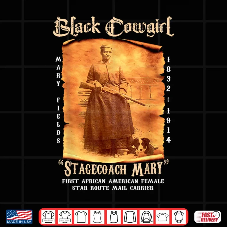 Design Black Cowgirl Stagecoach Mary Fields Old West Black History Shirt