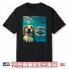 Beagle Dog Selfie With Shark Ocean Lovers Shirt