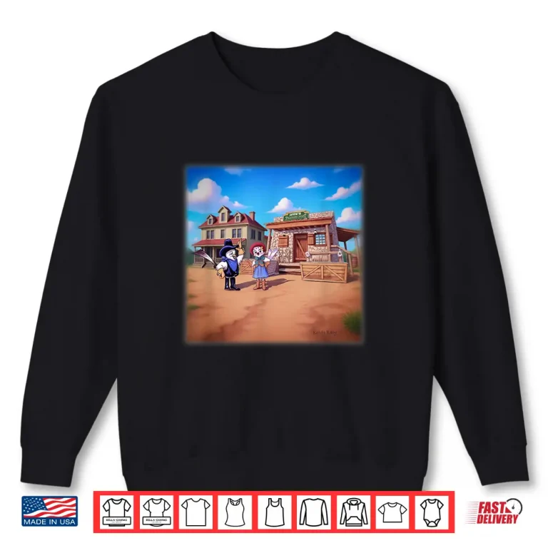 Sweatshirt Fun Scissortail Cowboy and his Best Girly Shirt