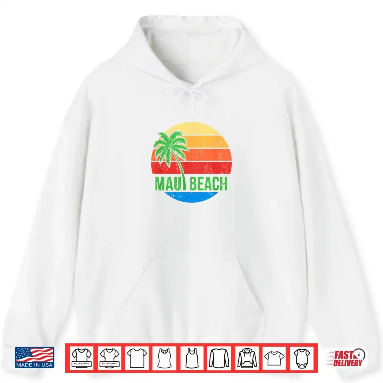 Hoodie Maui Beach Palm Sunrise Shirt