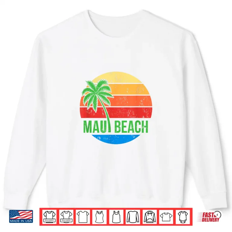 Sweatshirt Maui Beach Palm Sunrise Shirt