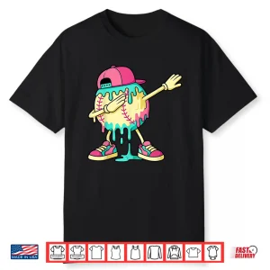 Baseball Shirts For Boys Dabbing Baseball Drip Ice Cream Shirt