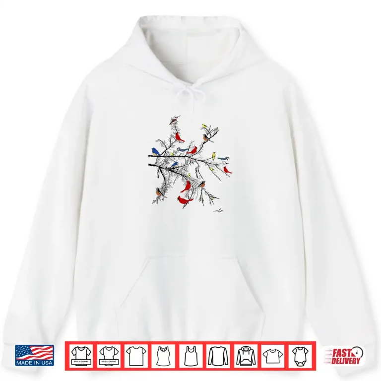 Hoodie Birds Perched On Tree Virginia Wright Shirt