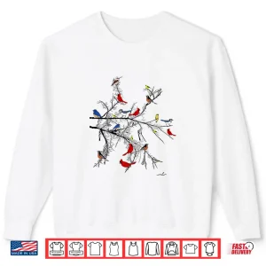 Sweatshirt Birds Perched On Tree Virginia Wright Shirt