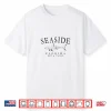 Seaside Florida Shark Fishing Arched Black Letters Shirt