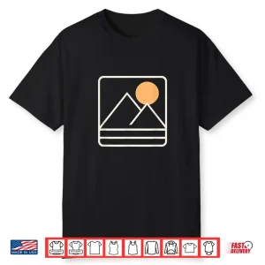 Mountain Sunrise Minimalist Nature Inspired Graphic Shirt