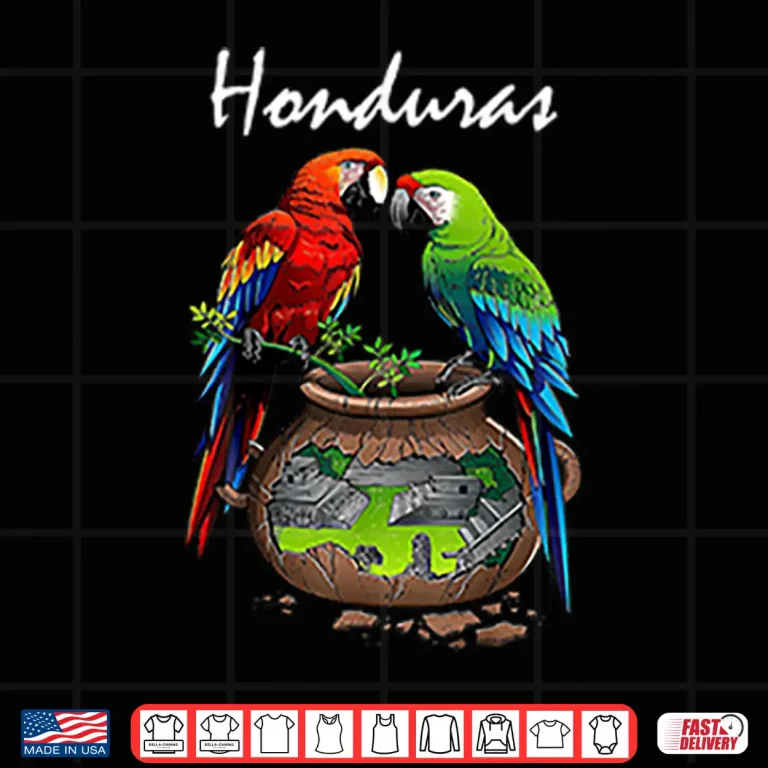 Design Honduras Parrots And Cultural Landscape Shirt