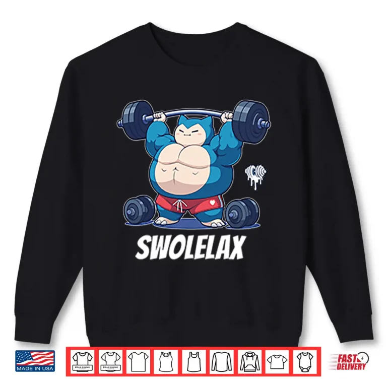 Sweatshirt Pokemon Snorlax Swolelax Parody Gym Lover Shirt