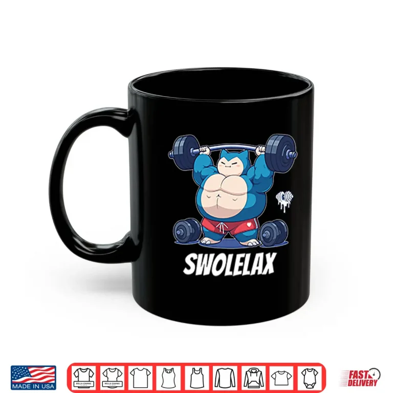 Mug Pokemon Snorlax Swolelax Parody Gym Lover Shirt