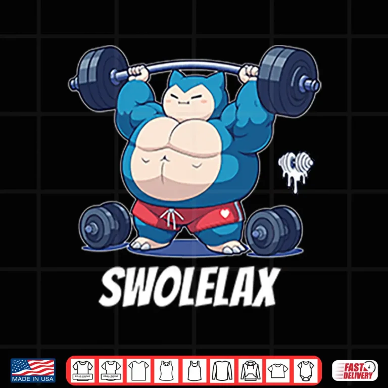 Design Pokemon Snorlax Swolelax Parody Gym Lover Shirt