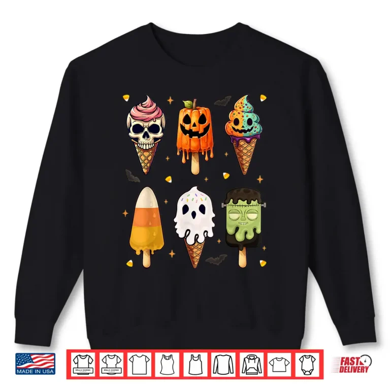 Sweatshirt Horror Movies Summer Popsicle Halloween Ice Cream Summerween Shirt