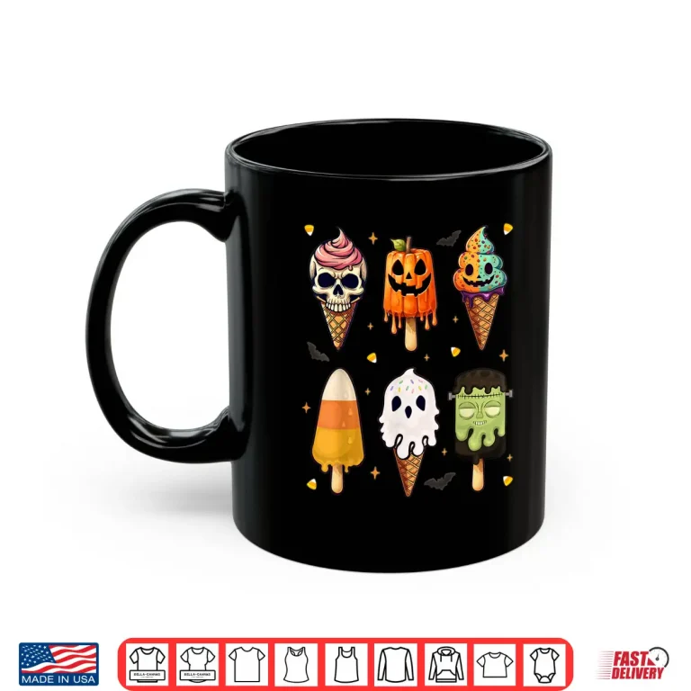 Mug Horror Movies Summer Popsicle Halloween Ice Cream Summerween Shirt