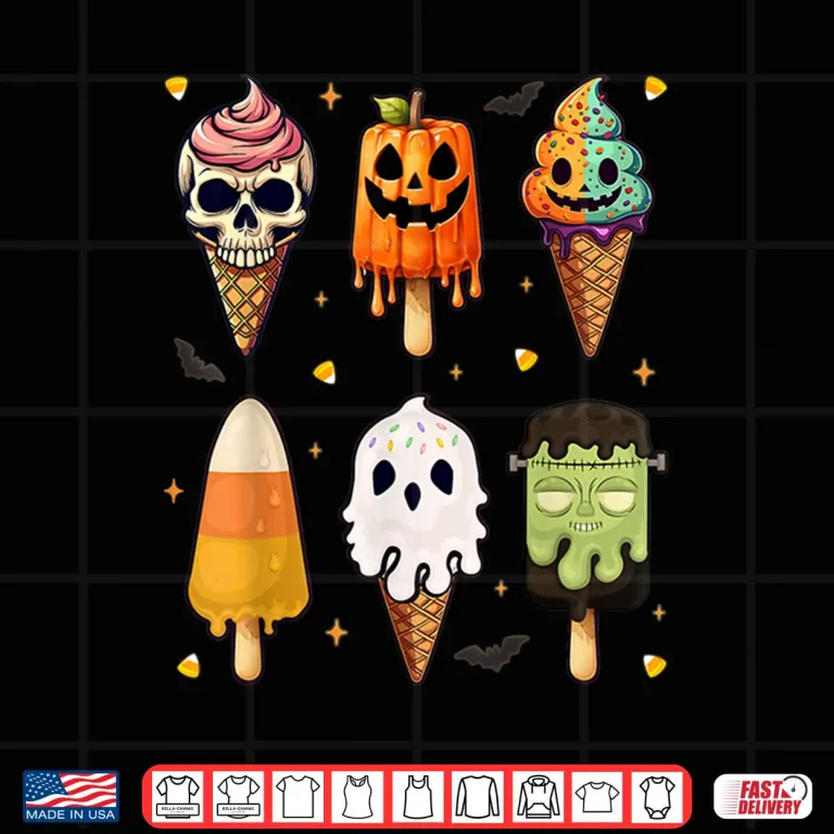 Design Horror Movies Summer Popsicle Halloween Ice Cream Summerween Shirt