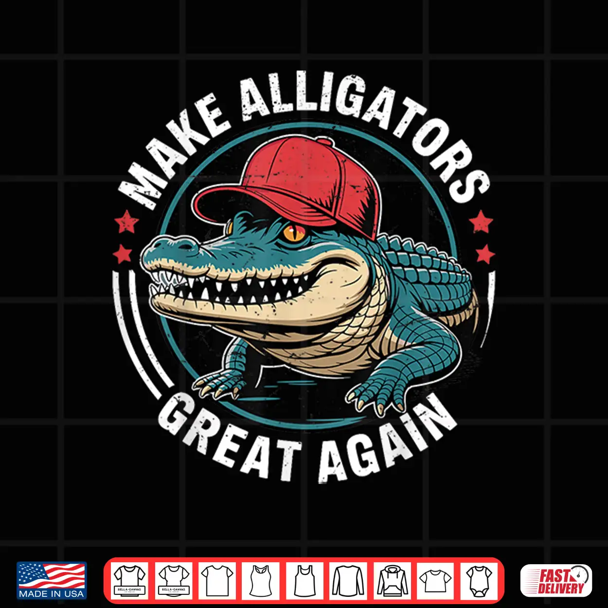 Make Alligators Great Again Funny Alligator Vintage Humor Shirt