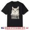 Rage Is Consuming Me Angry Cat Meme Sarcasm Funny Shirt