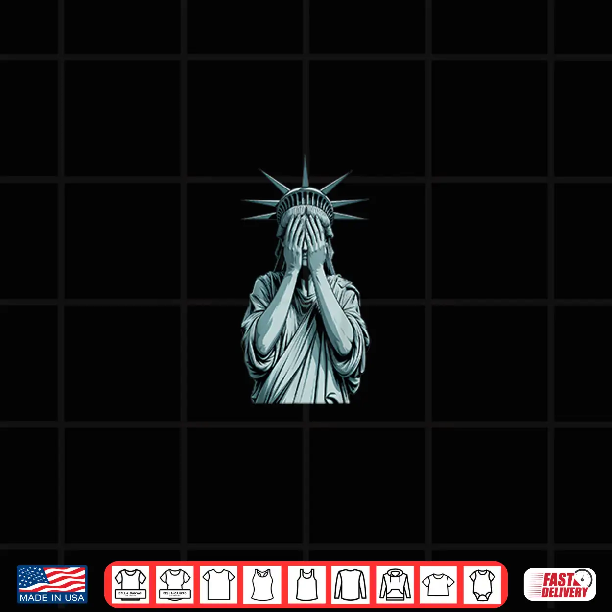 Ashamed Statue Of Liberty Covering Her Face Crying Equality Shirt Ashamed Statue Of Liberty Covering Her Face Crying Equality Shirt