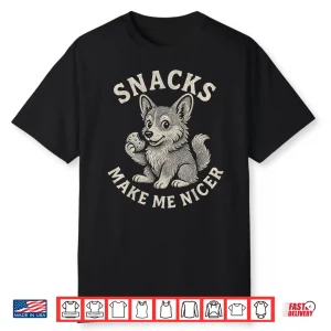 Funny Corgi Snacks Quote Cookie Humor Cute Puppy Art Shirt