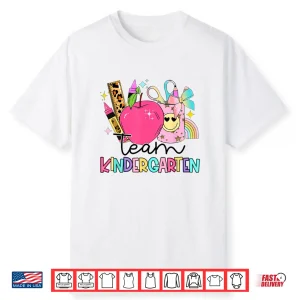 Kindergarten Team Teacher Coquette Bow Back To School Shirt
