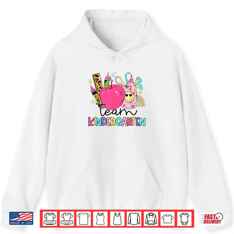 Hoodie Kindergarten Team Teacher Coquette Bow Back To School Shirt